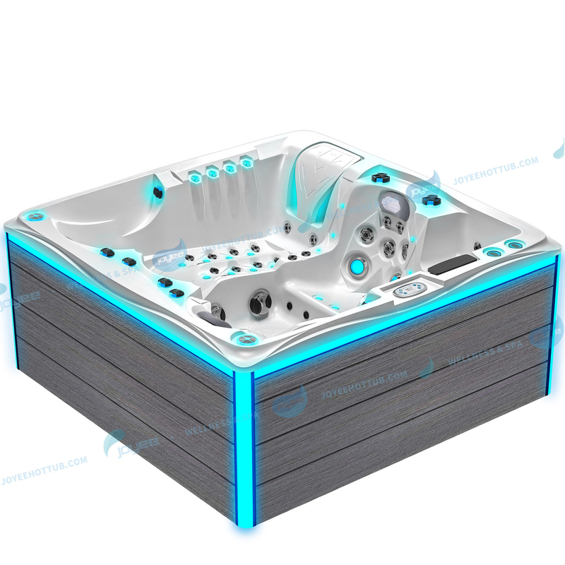 Nouvelles baignoires spa d'hydromassage extérieures |Jacuzzi avec haut-parleur LED - JOYEE 