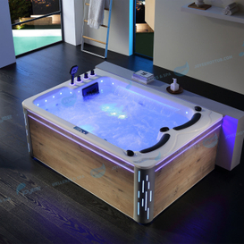 Jardin arrière-cour extérieur baignoire autoportante | Whirlpool Jakuzy avec Jets - Joyee 