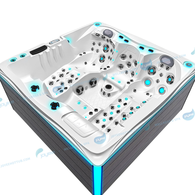 Nouvelles baignoires spa d'hydromassage extérieures |Jacuzzi avec haut-parleur LED - JOYEE 