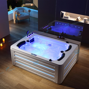 Spa intérieur de luxe Jaccuzi pour 3 personnes |Baignoire Spa de Trempage Carrée - JOYEE 