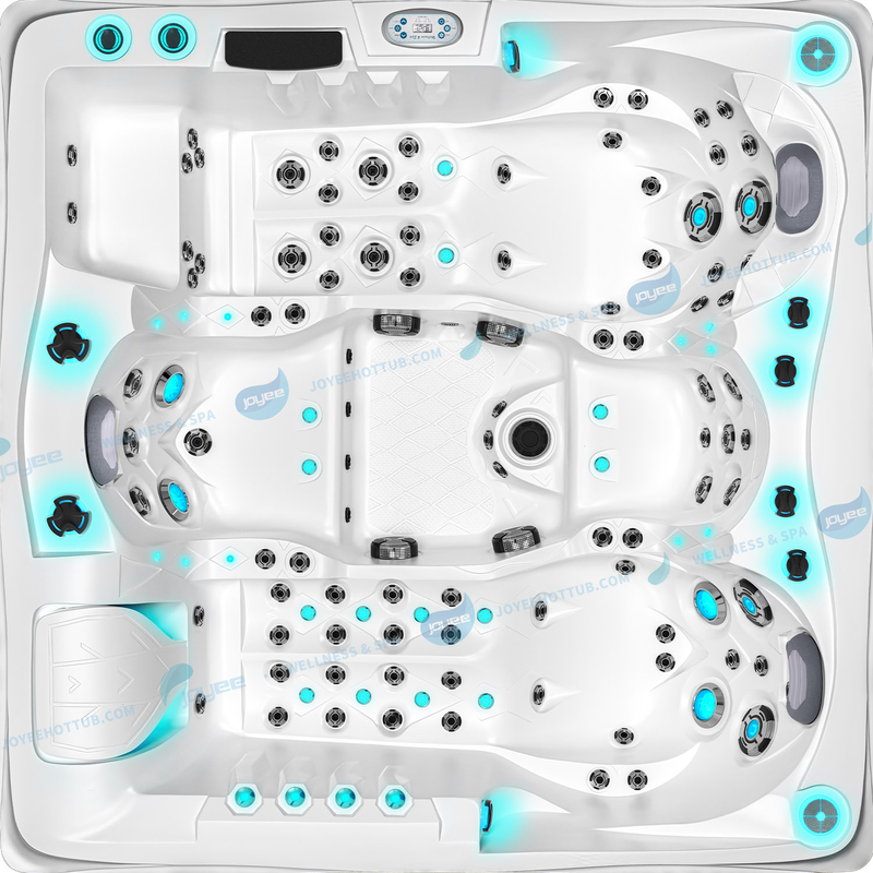 Nouvelles baignoires spa d'hydromassage extérieures |Jacuzzi avec haut-parleur LED - JOYEE 