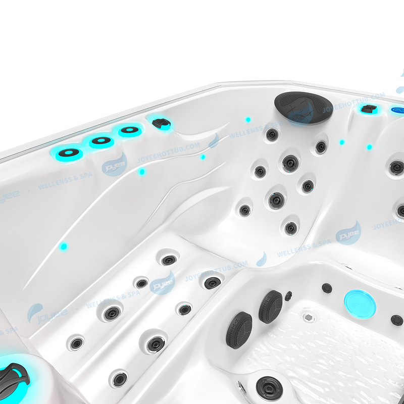 Tub à remous de coquille en acrylique de luxe en plein air | Spa avec Jacuzzier et Bath de massage de fête - Joyee