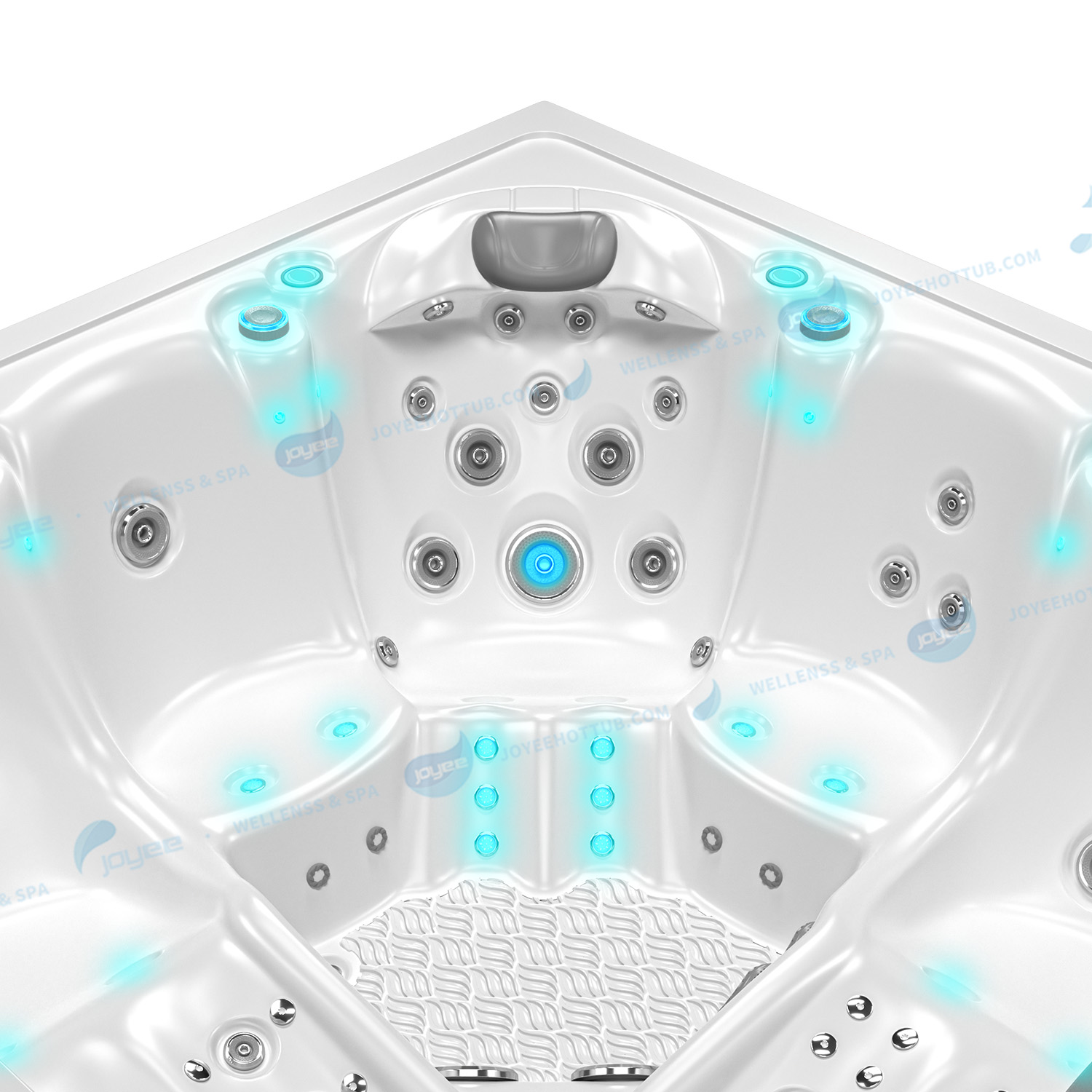 baignoires jacuzzi avec oreillers