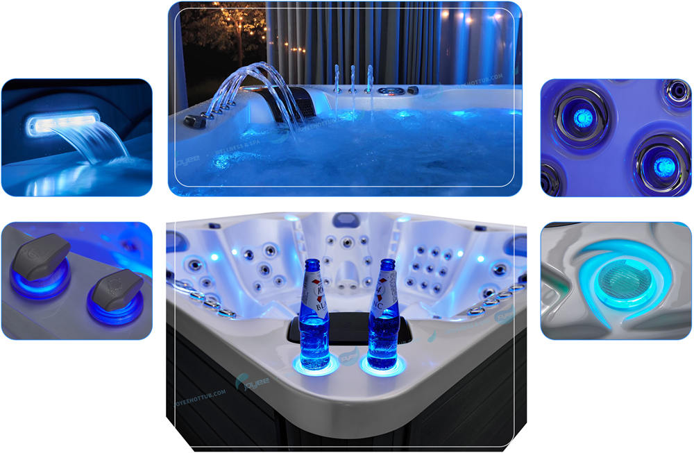 lumière led du bain à remous