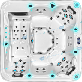 Baignoire Balboa en acrylique à remous pour 6 personnes |Spa extérieur - JOYEE