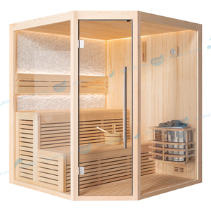 Cabine en bois de pin de style finlandais Sauna |JOYEE