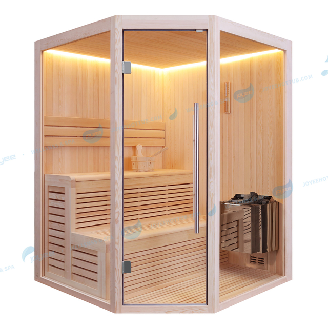 Sauna d'intérieur à infrarouge lointain traditionnel avec cabine à vapeur |JOYEE