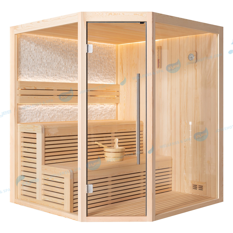 Cabine en bois de pin de style finlandais Sauna |JOYEE