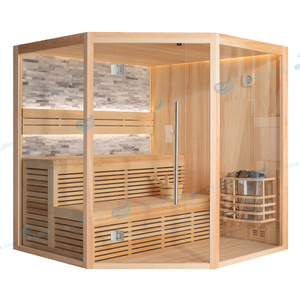 Sauna en pierre culturelle Hemlock Solid Steamer Room |JOYEE