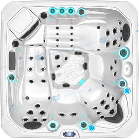 Hydrorelax 5 personnes PIOL POOL POOL | Acrylique Massage extérieur bain à remous - Joyee