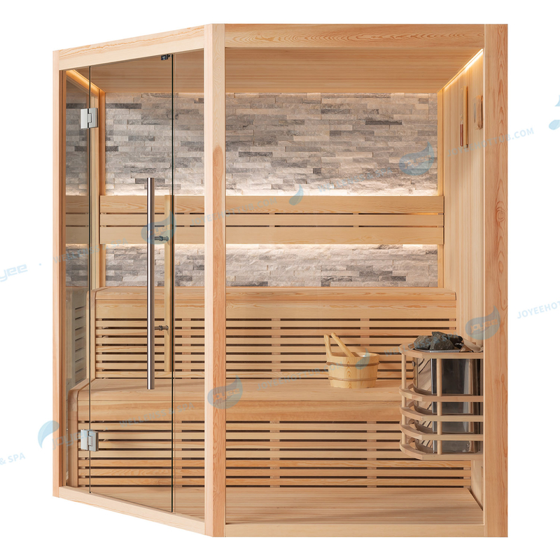 Sauna en pierre culturelle Hemlock Solid Steamer Room |JOYEE