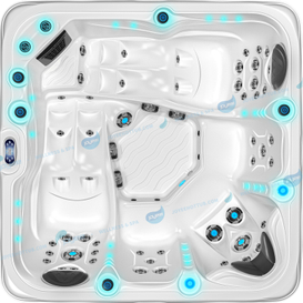 Spa à remous en acrylique 5 personnes Spa extérieur | Balboa Whirlpool Massage Spa - Joyee