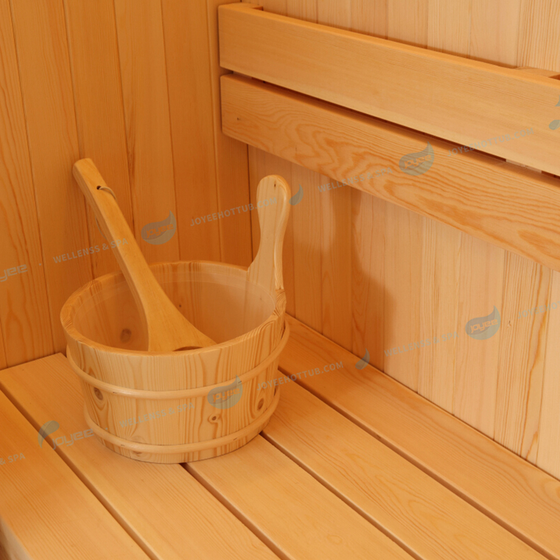 Sauna en bois de pin blanc Bain de vapeur sec intérieur |JOYEE