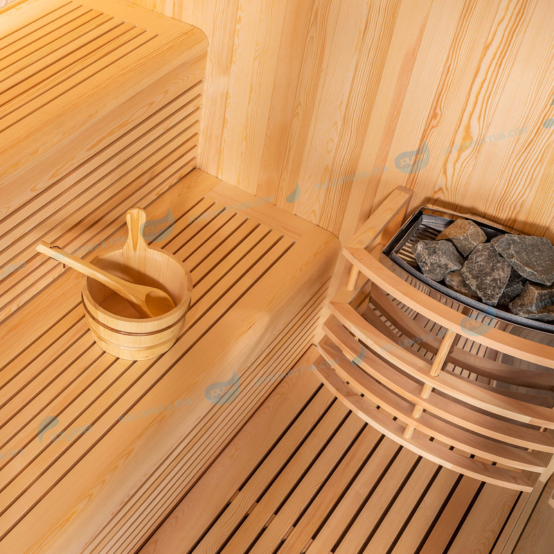 Cabine en bois de pin de style finlandais Sauna |JOYEE