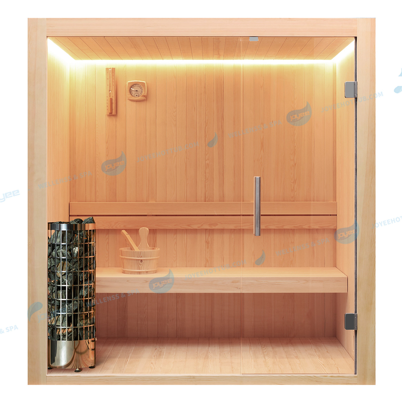 Sauna en bois de pin blanc Bain de vapeur sec intérieur |JOYEE