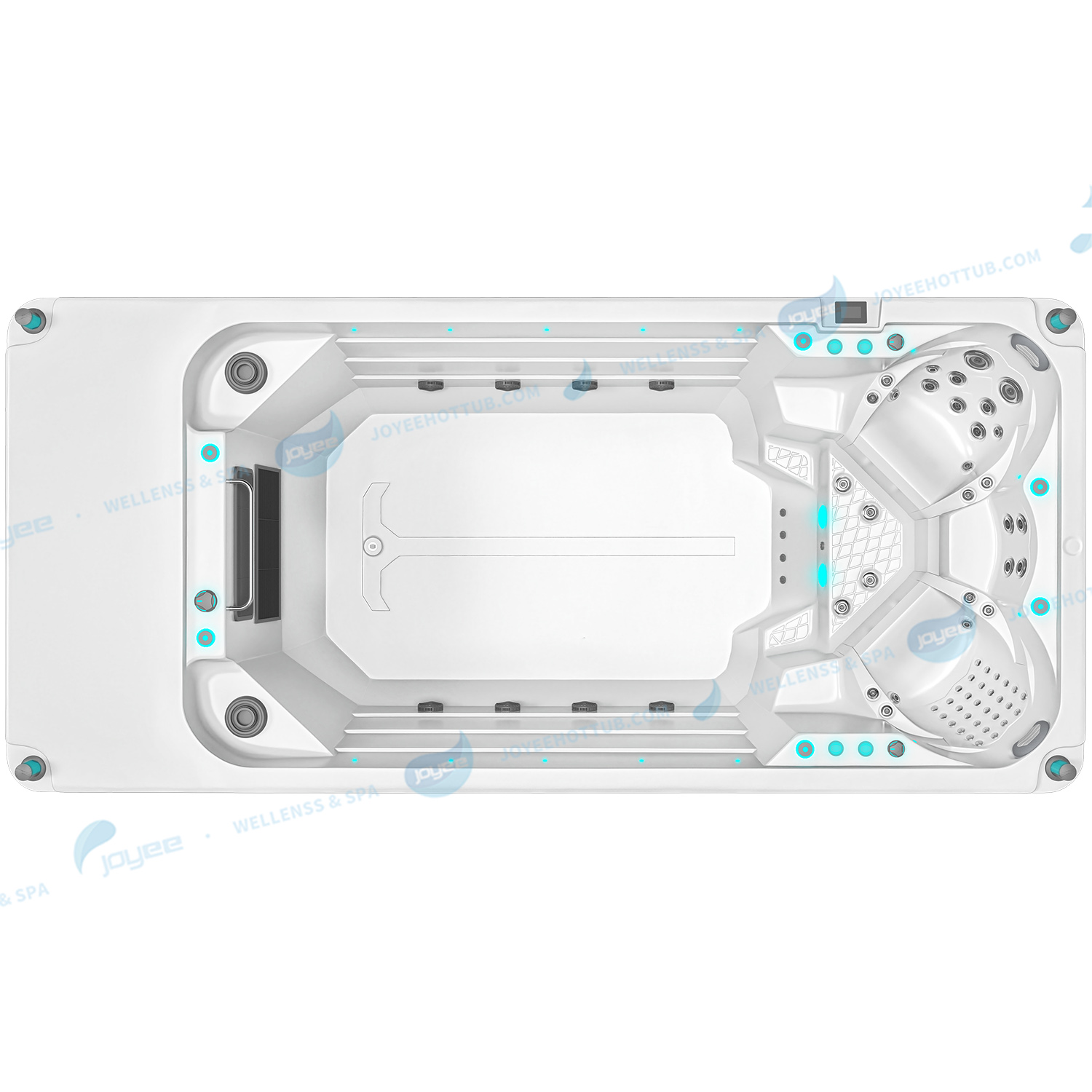 Spa de nage extérieur en fibre de verre | Piscine Spa d'hydrothérapie à remous - JOYEE
