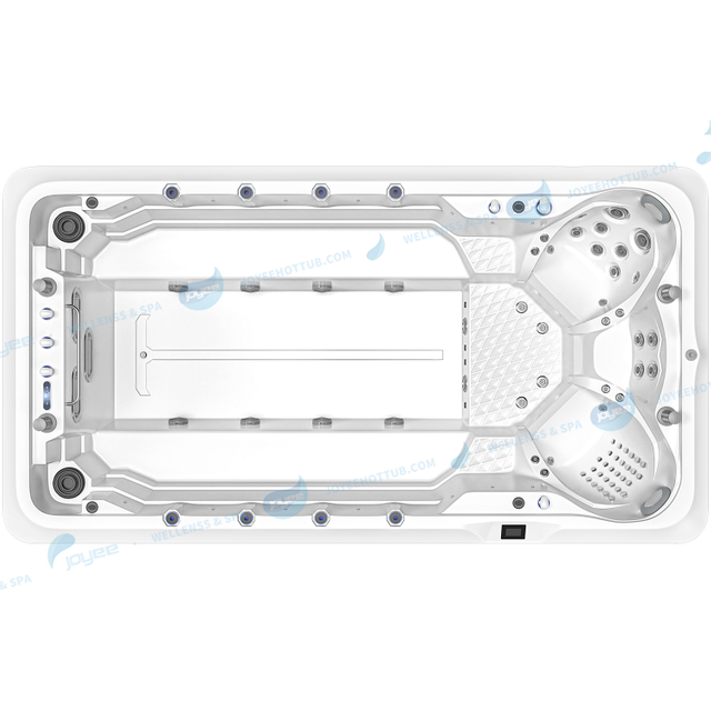 Spa Spa Piscine en fibre de verre | Grand combo à bain à remous de piscine en plein air - Joyee