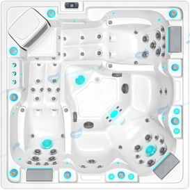 Spa extérieur avec système Balboa | Bain à remous avec jets de massage - JOYEE