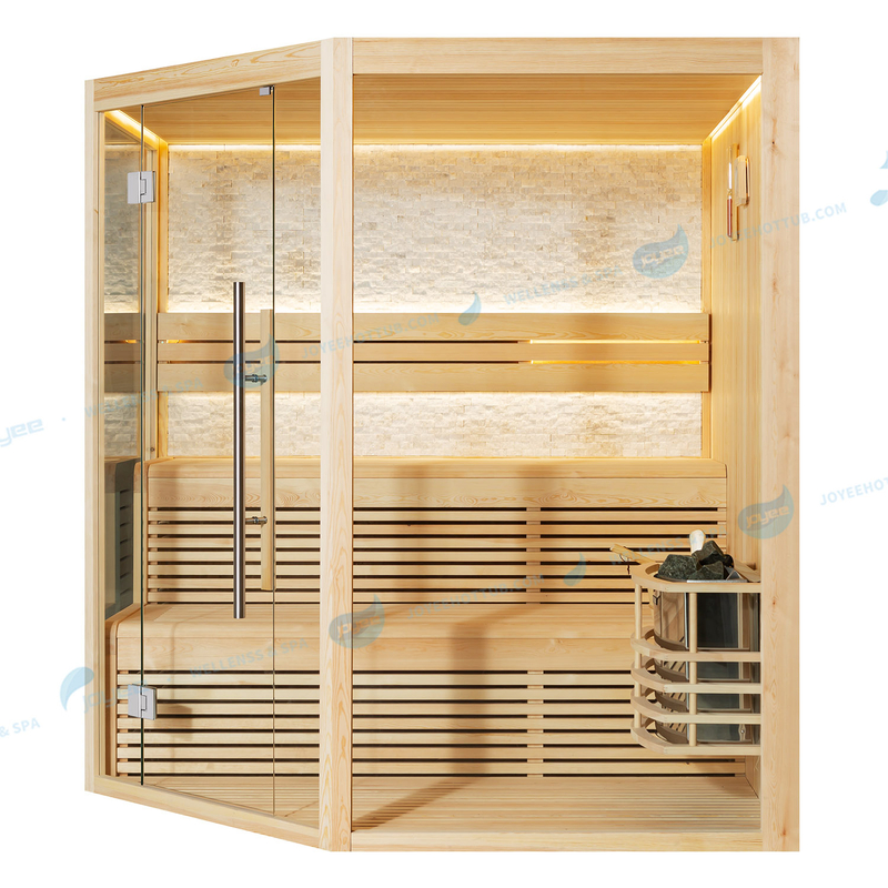 Nouveau sauna chinois traditionnel en bois à vapeur sèche d'intérieur |JOYEE