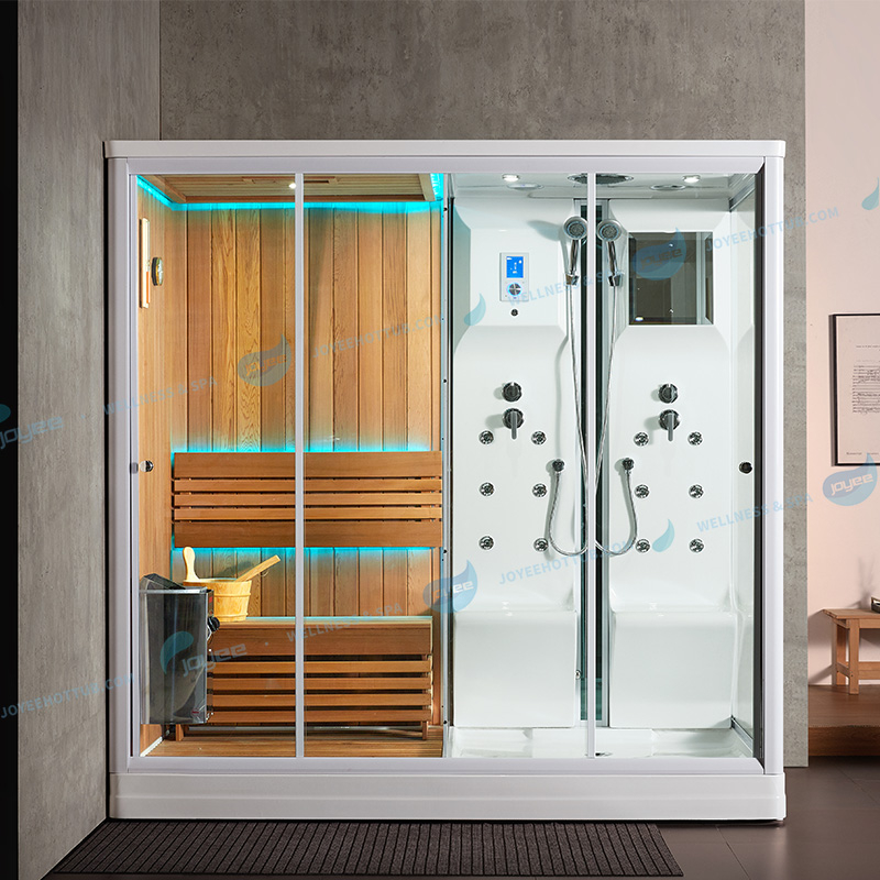 Cabine de douche de sauna à vapeur de salle de bains en acrylique pour 2 personnes |JOYEE